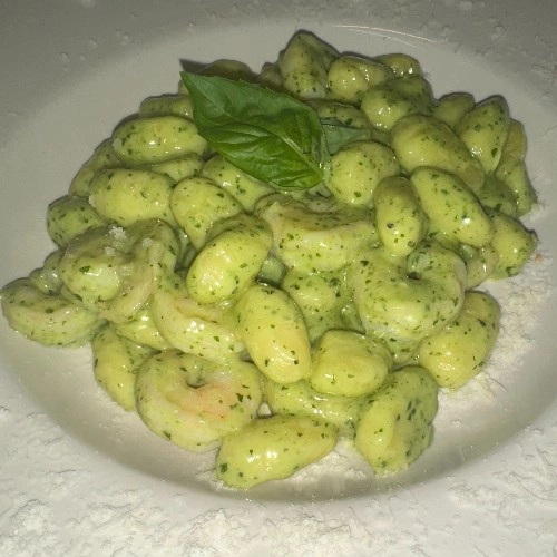 Gnocchi Pesto e Gamberi